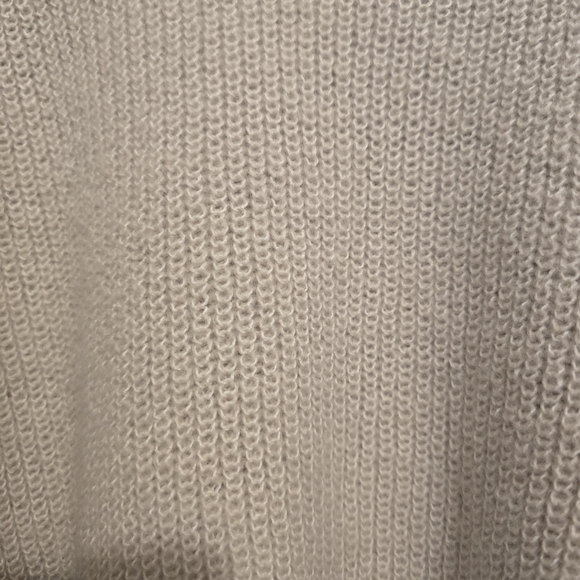 VENUS Beige Cold Shoulder Knit Sweater Brown Buttons Down LongSleeves Size SMALL - Picture 8 of 17